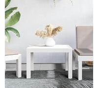 Lauuoeriau Mueble Home Mesa de jardín blanca 59 x 47 x 40 cm Muebles de polipropileno