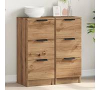 Lauuoeriau Muebles Home Aparadores 2 piezas de roble artesanal 30 x 30 x 70 cm Muebles de madera de ingeniería