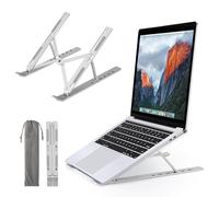 Lauviomify - Soporte para ordenador portátil, aleación de aluminio, soporte para ordenador portátil, regulable en altura en 6 niveles con MacBook, Lenovo, HP, otros portátiles de 10" - 15,6"