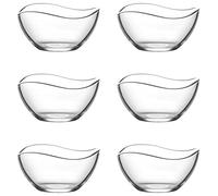 Lav 6 copas de cristal Vira rígida (Vidrio - Cuenco de postre vorspeise rígida 215 ml)