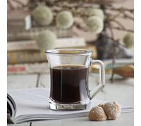 LAV 6 pieza Zen + Glass taza Set - Estilo Moderno Sqaure Tea Mango/café Vasos - Claro - 225ml