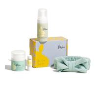 LAV Kids Kit de cuidado facial, espuma limpiadora de 100 ml, crema hidratante de 50 ml y manteca de labios con cinta para el pelo y bolsa