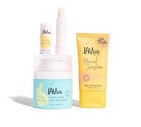 LAV KIDS Set Preparado para el Sol, Crema Hidratante Facial, Protector Solar SPF 50, Bálsamo Labial, Caja de Regalo con Diadema (super hydrate)