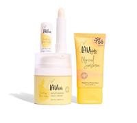 LAV kids Set Sun Ready, Crema Hidratante Facial, Protector Solar Mineral SPF 50, Mantequilla Labial, para Niños