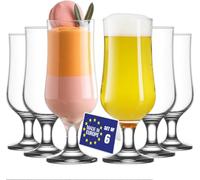 LAV Modern Vasos de Cóctel de Vidrio, 385ml, 100% SIN PLOMO, Vasos De Cerveza, Copas Pina Colada, Cóctel Vasos, Vasos de Batido, vasos de Piña Colada, Vasos Huracane, Cocktail Glasses