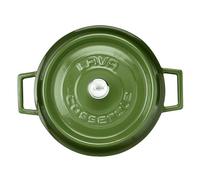 Lava Cookware Trendy Hierro Fundido Esmaltada Cacerola/olla redonda, 24 cm, color verde