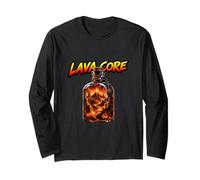 Lava Core Volcán Fuego Fantasía Energía Mundo Manga Larga
