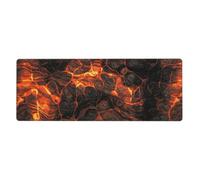 Lava del volcán,Alfombrilla de ratón Grande para Escritorio, Teclado de Ordenador, Base de Goma Antideslizante, 30 x 80 cm