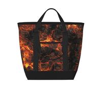 Lava del volcán,Bolsas de almuerzo de gran capacidad, bolsa de mano térmica para mujeres, hombres, trabajo, picnic, viajes.