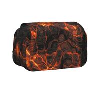 Lava del volcán Estuche para lápices portátil con Doble Concha y Cremallera