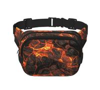 Lava del volcán,Riñonera Cuadrada de Doble Capa, Bolso de Viaje, Bolso Informal para el Pecho.