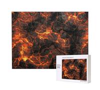 Lava del volcán,Rompecabezas de Madera de 500 Piezas, Juego Familiar, Rompecabezas para Adultos, Adolescentes, decoración del hogar