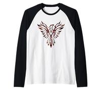 Lava Fire & Flames Phoenix Mythical Bird Rising Nacido de Camiseta Manga Raglan
