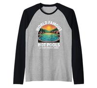 Lava Hot Springs Idaho Piscinas Calientes Camiseta Manga Raglan