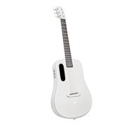 LAVA ME AIR Guitarra electroacústica portátil en fibra de carbono. Guitarra de viaje para principiantes con efectos incorporados y pastilla magnética. Plata
