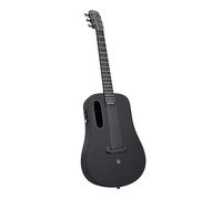 LAVA ME AIR Guitarra electroacústica portátil en fibra de carbono. Guitarra de viaje para principiantes con efectos incorporados y pastilla magnética. Negro