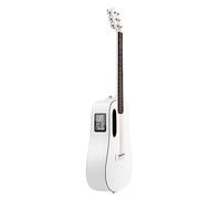 LAVA ME Play Guitarra Eléctrica Acústica con Funda Ideal de Fibra de Carbono Inteligente (36 pulgadas) Blanco Vela