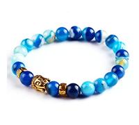 Lava Onyx Bead Buddha Gold Bracelet Buddha Jewelry Black Yoga Pulseras Brazaletes Hombres Mujeres Mujer Pulseras Jewelry,blue