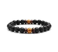 Lava Stone Bracelet Men Natural Moonstone Bead Chakra Bracelet Male Charm Diffuser Bracelets Heren Armband Jewelry Gift-9