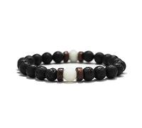 Lava Stone Bracelet Men Natural Moonstone Bead Chakra Bracelet Male Charm Diffuser Bracelets Heren Armband Jewelry Gift-3