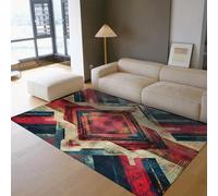 Lavable 200x300 Alfombras para salón Geometría Abstracta Alfombra de área Grande Dormitorio Comedor Suave Resistente a Manchas Azteca Vintage Texturizada habitación Invitados Oficina Sala Juegos