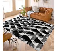 Lavable Alfombras Suave Pelo Corto 160x230 cm Ilusiones Visuales Formas GeoméTricas Antideslizante Moderna Decoración del hogar Alfombra En Blanco para Salón Dormitorio Comedor Perro, Entrada, Puerta