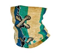 Lavable Calentador de Cuello,Combinación Vintage de la Bandera de Honduras, Honduras y Nicaragua,Bandana Protección UV Cuello Bufanda para Hombre Ciclismo Deportes 26X30cm