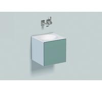 Lavabo Alape WP.Folio12, 381x361x363mm, 1 tope de puerta a la izquierda, lavabo sin agujero de grifo, 5161510000, Color: Seda lacada mate Gris fosilizado