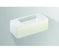 Lavabo Alape WP.Folio4, 1004x350x450mm, mueble de baño 1 cajón de extracción total, lavabo sin agujero de grifo, 5156514000, Color: Laca blanco satinado