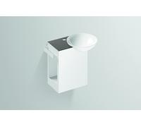 Lavabo Alape WP.INSERT2, An:485mm, Al:471mm, F:321mm, lavabo de cubeta blanca, cubeta derecha, con orificio para el grifo, repisa izquierda, 5242000110, Cuerpo/Frontal: Blanco / Antracita