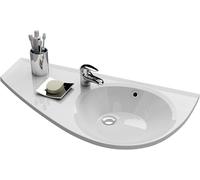 Lavabo angular grande | Lavabo suspendido con orificio para grifo y rebosadero | Para encimera | Avocado 85 x 45 cm (derecho, izquierdo) | RAVAK (Izquierda)