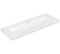 Lavabo armario Villeroy & Boch Metro 1300x470mm, con rebosadero, 1 agujero para grifo, 7176D001, Color: Blanco