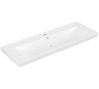 Lavabo armario Villeroy & Boch Metro 1300x470mm, con rebosadero, 1 agujero para grifo, 7176D0R1, Color: Cerámica Blanca
