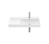Lavabo Asimétrico Mural Fineceramic con Cubeta Derecha y Repisa Izquierda 80x46x16cm Roca