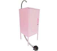 Lavabo autónomo y transportable con depósito de agua, lavabo de acero pequeño con mando a pedal (Normal)