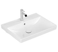 Villeroy & Boch Avento Lavabo, 600x470mm, 1 agujero para grifo, con rebosadero, 415860R1, Color: Cerámica Blanca