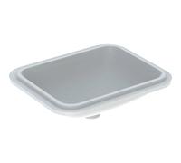 Lavabo bajo encimera Geberit VariForm rectangular, 450x350mm, sin agujero para grifo, sin rebosadero, 500763002, Color: Blanco, con KeraTect - CM