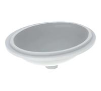Lavabo bajo encimera ovalado VariForm de Geberit, 420x330mm, sin agujero para grifo, sin rebosadero, 500.751.01.2, Color: blanco