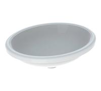 Lavabo bajo encimera ovalado VariForm de Keramag, 500x400mm, sin agujero para grifo, sin rebosadero, Color: Blanco - 500.755.01.2