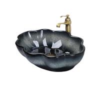 Lavabo Baño Lavabo de baño personalizado con forma especial, forma de pétalo, retro, de cerámica, sobre encimera. Lavamanos Baño