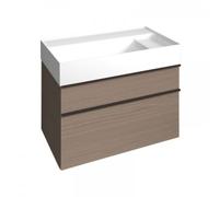 Lavabo burgbad Yumo incl. lavamanos, anchura: 815mm, mango G0179, SFKN082F3198C0001, Color: Melamina de caramelo Oak Dekor / Melamina de caramelo Oak Dekor