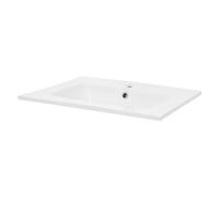 Lavabo cerámica lavamanos común pila para aseo de baño blanco 610 x 165 x 460 mm