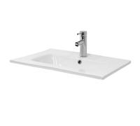 Lavabo cerámica negro/blanco pila aseo lavamanos para encimera encastrable baño