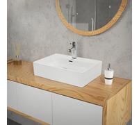 Lavabo cerámica rectangular lavamanos baño pila aseo encima mesada 41/51/60 cm
