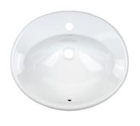 Roca,Java,Lavabo de porcelana de encimera,Blanco,560mm x 475mm x 190mm,A327863000