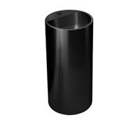 Lavabo cilíndrico de Acero Inoxidable Negro, de pie, con Columna, con desagüe y desagüe automáticos, Grifo Opcional (tamaño: 005) (Color único: 006)