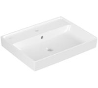 Lavabo Collaro de Villeroy & Boch, 1 agujero para grifo, con rebosadero, parte inferior pulida, 600x470mm, 4A336GRW, Color: Blanco Piedra CerámicaPlus