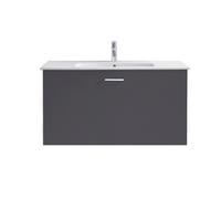 Lavabo con mueble Duravit ME by Starck, con rebosadero, 1 agujero para grifo, con banco para agujero para grifo, 830 mm, 2336830000, Color: Blanco