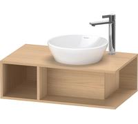 Lavabo consola Duravit D-Neo, suspendido, Compact, 800x260x480mm, 1 compartimento abierto en el lado izquierdo, DE493803030, Color: Decoración roble natural