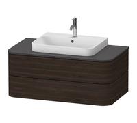 Lavabo consola Duravit Happy D.2 Plus, suspendido, 1000x550 mm, 2 cajones, para lavabo con mueble, HP496106969, Color: Nogal cepillado Chapa de madera auténtica